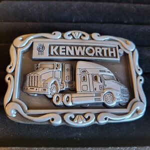 Kenworth Belt Buckle Pewter Finish Trucker Transportation Diesel Biker